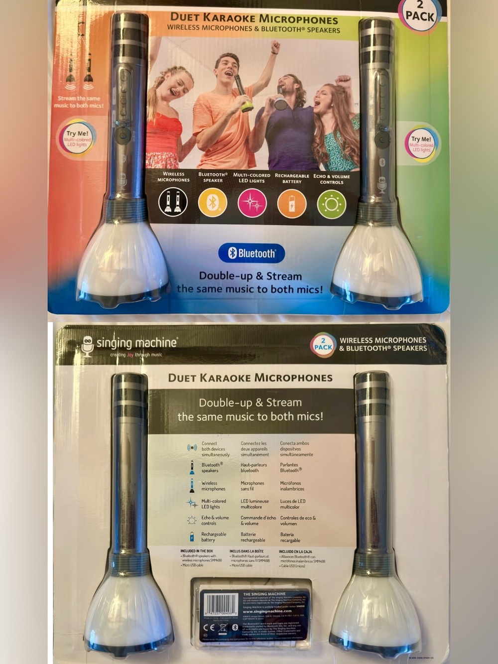 Duet Karaoke Wireless Microphones & Bluetooth Speakers